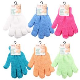 144 Pairs Luxury Shower Exfoliate Scrubbing Glove - Bath And Body