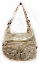 12 Wholesale Convertible Crossbody Backpack - Champagne