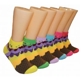 480 Bulk Women's Sprinkles Low Cut Ankle Socks