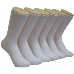 360 Wholesale Women's Solid White Crew Socks