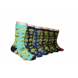 480 of Boys Emoji Print Crew Socks