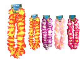 96 Pieces Hawaii Flower Lei - Costumes & Accessories
