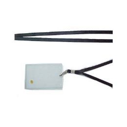 48 Wholesale Necklace Woven Id Holder Black
