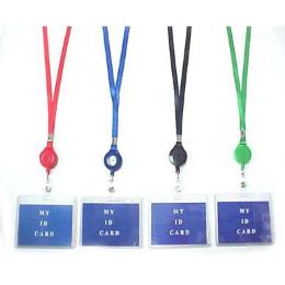 48 Pieces Id Holder Necklace W/retractable Cord - ID Holders