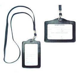 48 Pieces Id Holder W/necklace Black - ID Holders