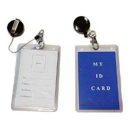 48 Pieces Badge Holder W/retractable Cord - ID Holders