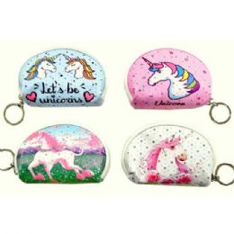 24 of Unicorn Glitter Coin Purse