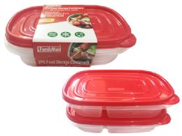 24 Wholesale 2pc 2-Section Food Container
