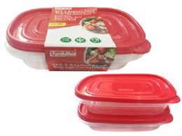 24 Wholesale 2 Piece Rectangle Food Container