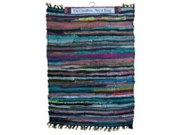 12 Pieces Multicolor Leather Chindi Rug - Mats