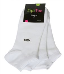 60 of Women's No Show Ankle Socks In Size 9-11, Solid White