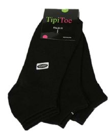 60 of Women's No Show Ankle Socks In Size 9-11, Solid Black