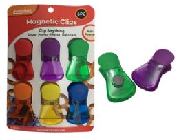 72 Pieces 6pc Multipurpose Magnetic Clips - Refrigerator Magnets
