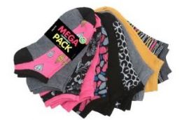 120 Pairs Women's Mega Pack No Show Socks - Womens Ankle Sock