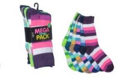 60 Bulk Women's Size 9-11 Soft And Comfortable Crew Socks In Assorted Styles