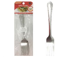 96 Wholesale 6pc Stainless Steel Forks
