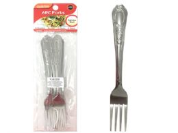 96 Wholesale 6pc Stainless Steel Forks