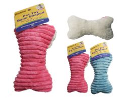 72 Pieces Pet Toy Bone Plush Blue,pink - Pet Accessories