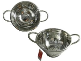 12 Wholesale Stainless Steel Colander 8"diax4.5"h