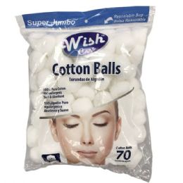 96 Wholesale Wish 70 Count Cotton Balls