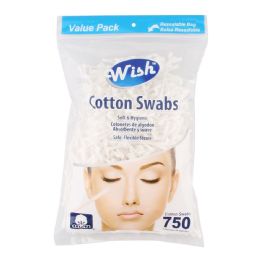 48 Pieces Wish 750 Count Cotton Swabs - Cotton Balls & Swabs