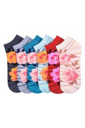 216 Pairs Girls Printed Casual Spandex Ankle Socks Size 9-11 Rosie - Girls Ankle Sock