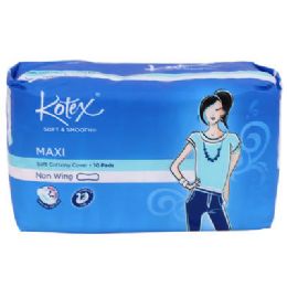 48 Pieces 10 Piece Kotex Soft & Smooth Maxi Plus Pad - Personal Care Items