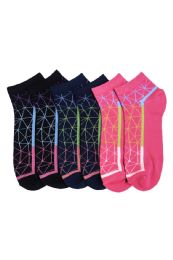 216 Wholesale Girls Printed Casual Spandex Ankle Socks Size 9-11 Universe