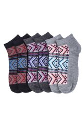 216 Pairs Girls Printed Casual Spandex Ankle Socks Size 9-11 Aztec Print - Girls Ankle Sock
