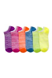 216 Pairs Girls Printed Casual Spandex Ankle Socks Size 9-11 Neon - Girls Ankle Sock