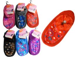 144 Units of Women Slipper W/rubber Dots - Girls Slippers