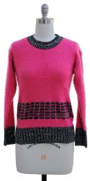 12 Wholesale Eyelash Sweater Pink