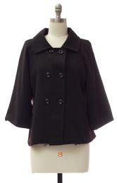 12 Pieces Double Breasted Car Blazer Black - Women's Winter Jackets