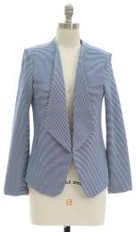 12 Pieces Open Front Stripe Blazer Blue - Women's Winter Jackets