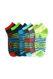 216 Pairs Girls Printed Casual Spandex Ankle Socks Size 6-8 - Girls Ankle Sock