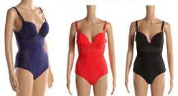 24 Pieces Womens Bathing Suite Assorted Colors With Adjustable Straps - Womens Swimwear