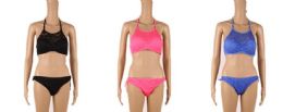 24 Pieces Womans Assorted Color Bathing Suit With Adjustable Strap - Womens Swimwear