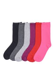 180 Wholesale Women's Light Weight Crew Socks Size 9-11
