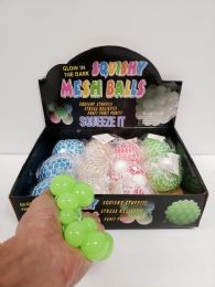 96 Wholesale Squishy Mesh Ball Glow In The Dark