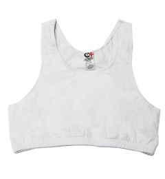 60 of Women's White Cotton Sport Bra, Size 34 ( Medium )