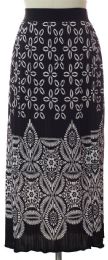 12 Pieces Printed Skirt Black - Womens Skirts