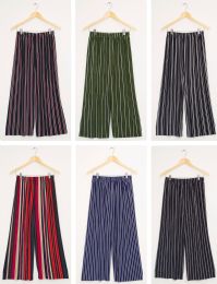 24 Pieces Stripe Coulottes Assorted - Womens Skirts
