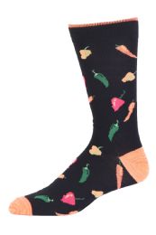 120 Wholesale Men's Printed Novelty Crew Socks Size 10-13