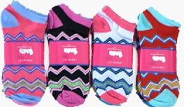 60 Pairs Womens Junior Girls Printed Ankle Socks Size 9-11 Aztec Print - Womens Ankle Sock