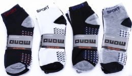 60 Pairs Mens Light Weight Ankle Socks, Printed Performance Athletic Socks Size 10-13 - Mens Ankle Sock