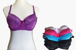 180 Wholesale Fashion Padded Bras Packed Assorted Colors With Adjustable  Straps - at 