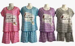 60 Wholesale Womens Pajamas Set Assorted Colors And Sizes