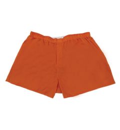 36 Wholesale Men's 12 Pack Orange Cotton Boxer Shorts, Size Medium