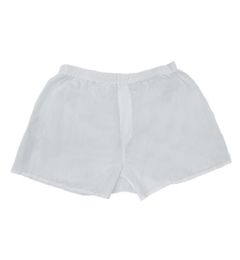 36 Wholesale Men's White Cotton Boxer Shorts, Size Medium