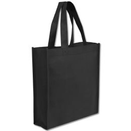 100 Wholesale 10 X 9 Gift Tote Bag Black Only
